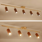 Projecteur sur rail LED fixe moderne à 4 lampes avec tête orientable
