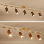 Projecteur sur rail LED fixe moderne à 4 lampes avec tête orientable