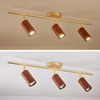 Projecteur sur rail LED fixe moderne à 4 lampes avec tête orientable