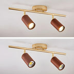 Projecteur sur rail LED fixe moderne à 4 lampes avec tête orientable