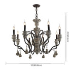 Lustre classique en métal noir et cristal, style vintage