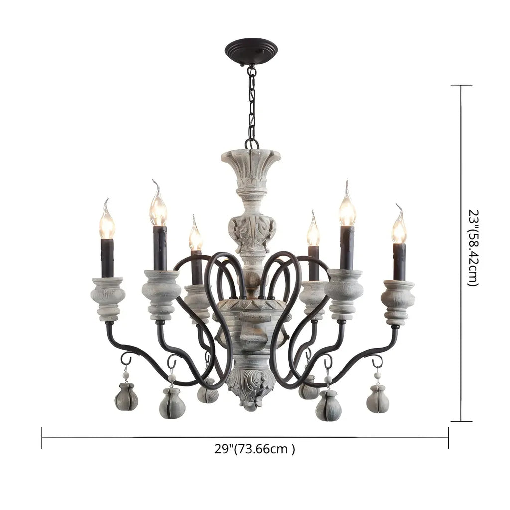 Lustre classique en métal noir et cristal, style vintage