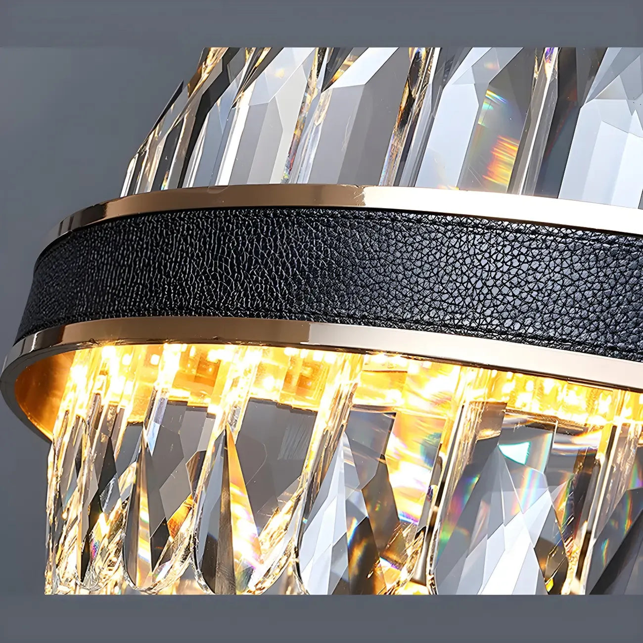 Suspension de luxe moderne à plusieurs niveaux en cristal pour îlot de cuisine