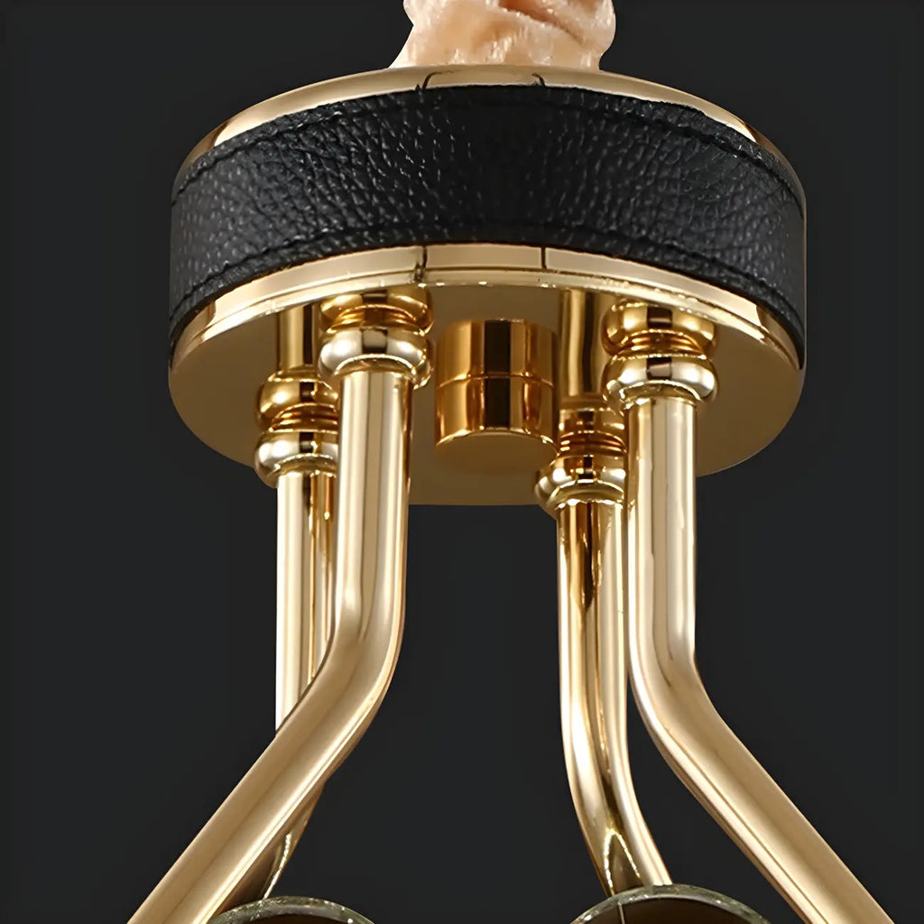 Suspension de luxe moderne à plusieurs niveaux en cristal pour îlot de cuisine