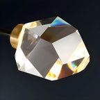 Lustres Sputnik modernes en cristal et laiton noir et or