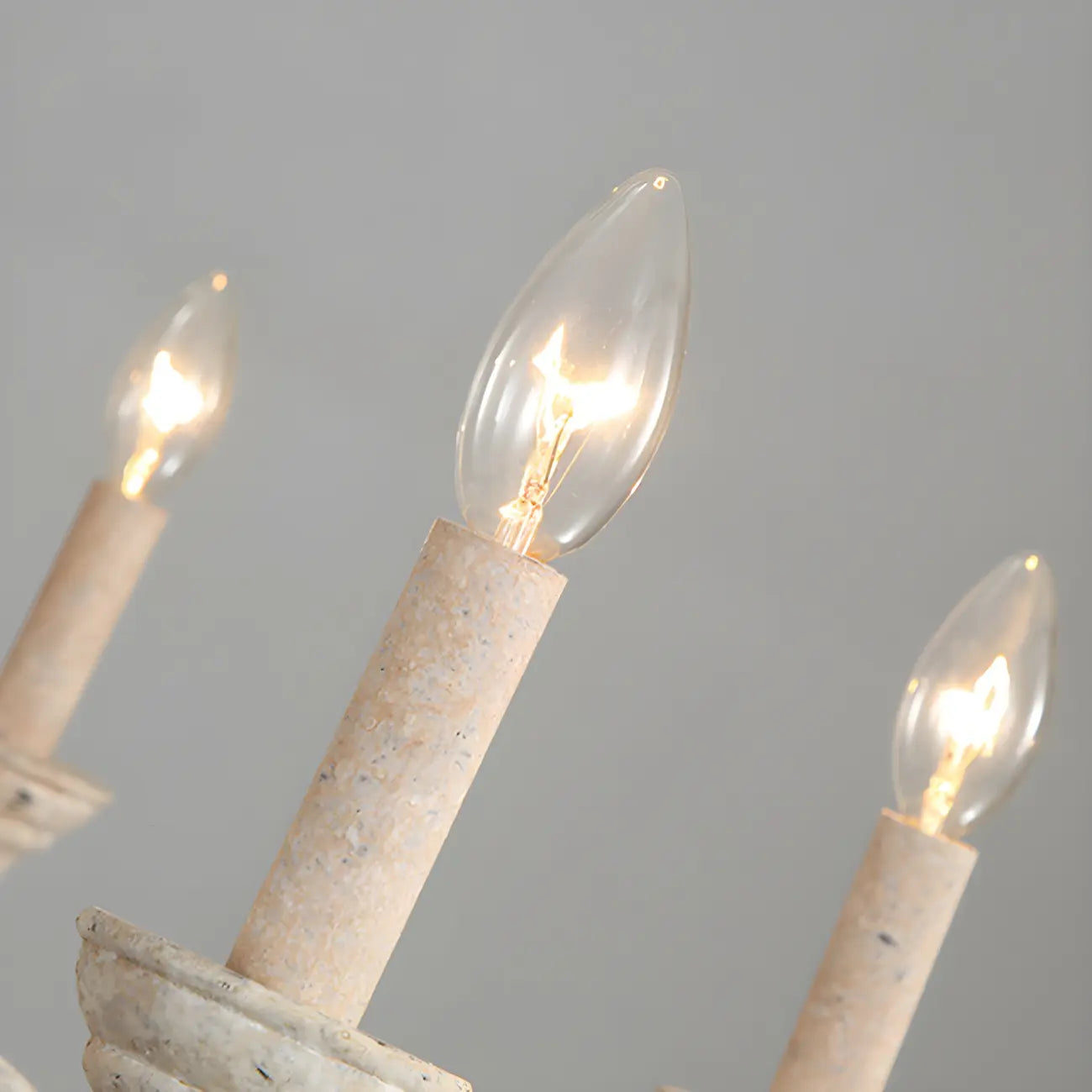 Lampadario classico in legno a 6 luci con candelabro e catena di montaggio