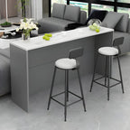 Table de bar rectangulaire blanche en bois pour salon