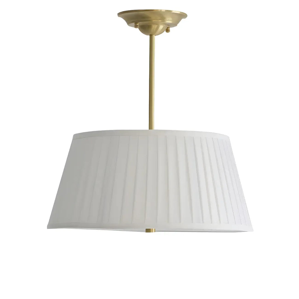 Lustre minimaliste en métal plissé avec abat-jour
