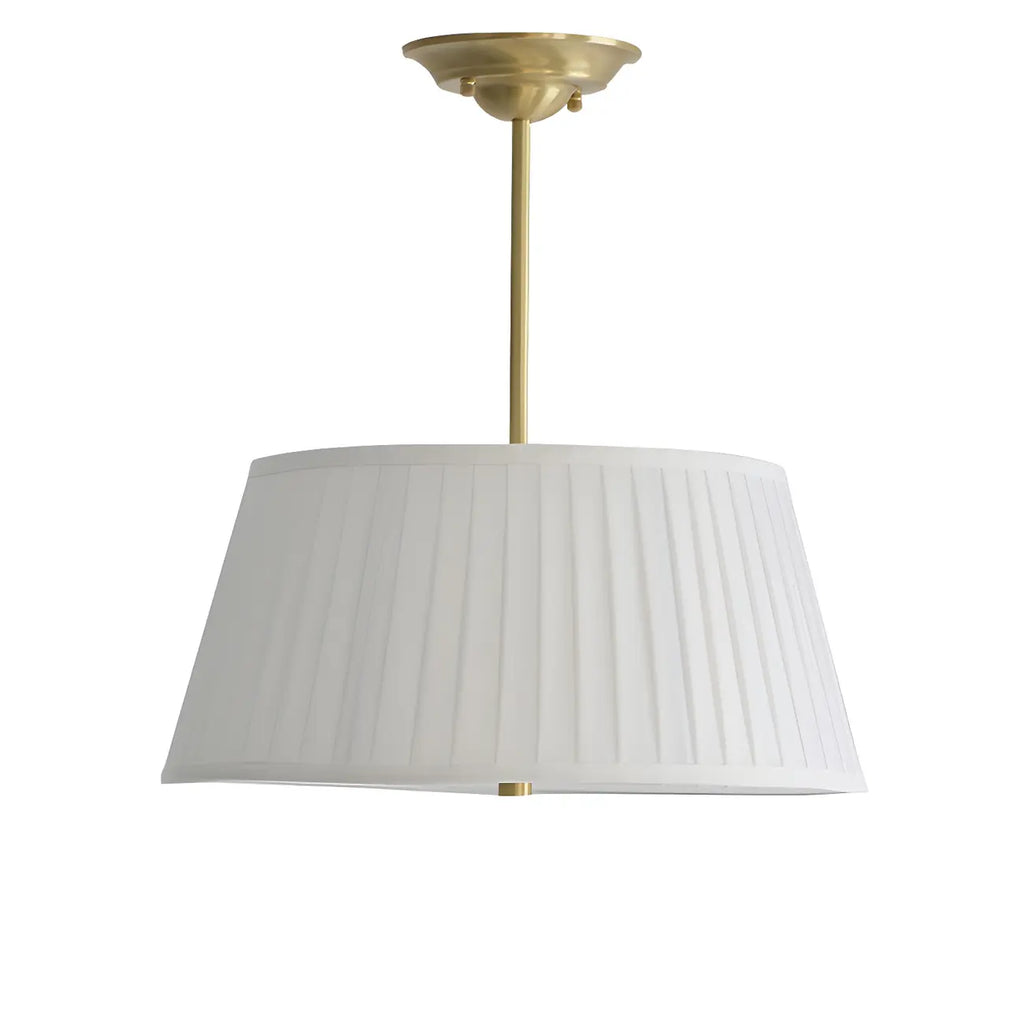 Lustre minimaliste en métal plissé avec abat-jour