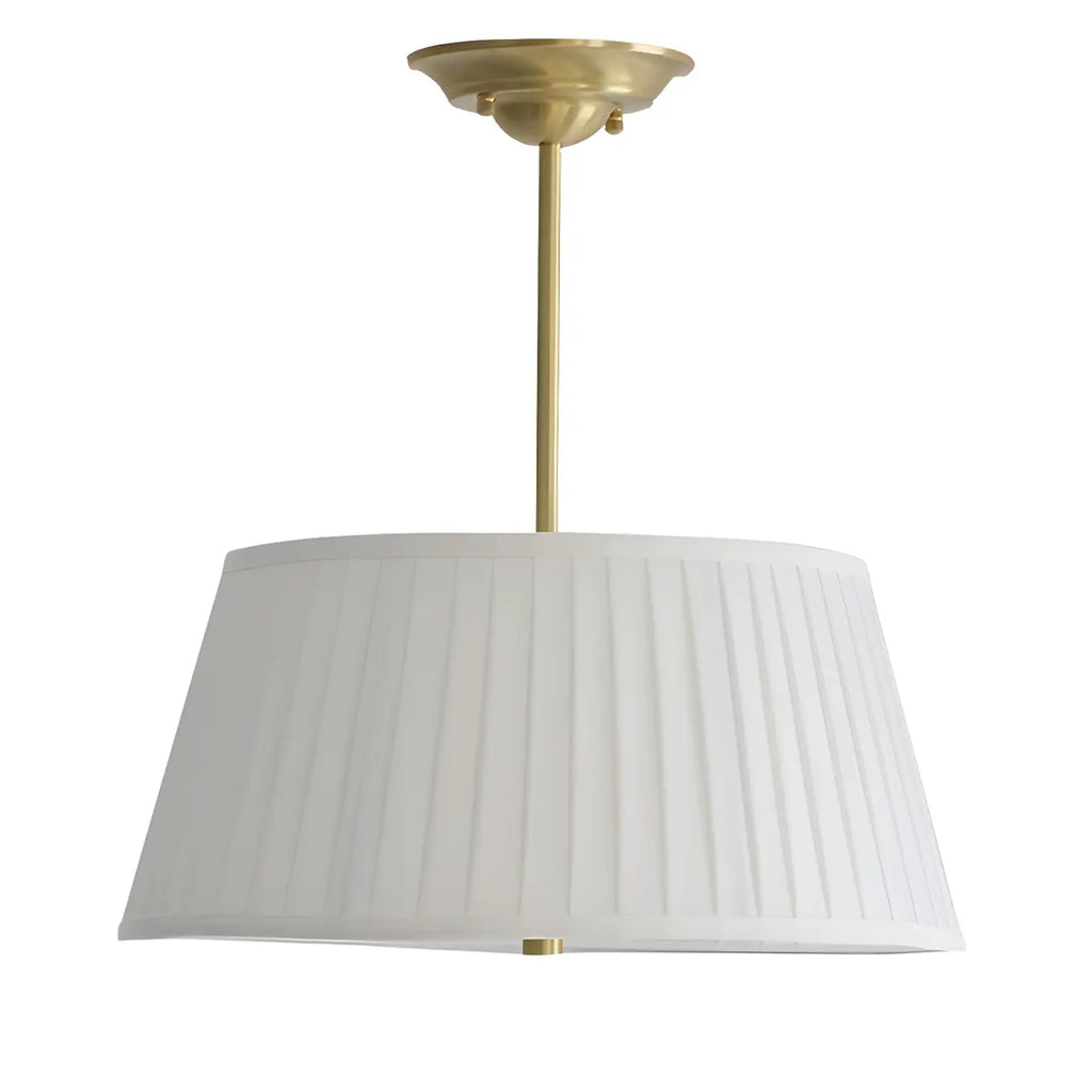 Lustre minimaliste en métal plissé avec abat-jour