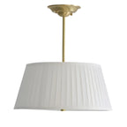 Lustre minimaliste en métal plissé avec abat-jour