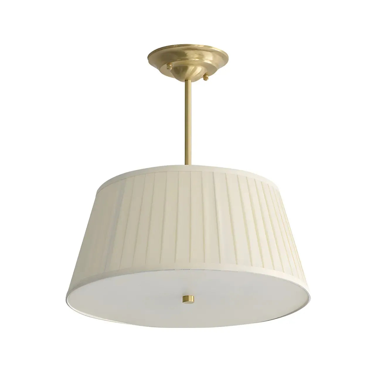 Lustre minimaliste en métal plissé avec abat-jour