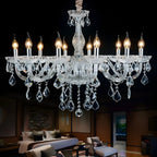 Lustre candélabre en cristal de style moderne du milieu du siècle