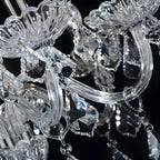 Lustre candélabre en cristal de style moderne du milieu du siècle