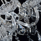 Lustre candélabre en cristal de style moderne du milieu du siècle