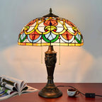 Lampe de table HomeyFad à 2 lumières avec dôme en verre et acier inoxydable de style vintage