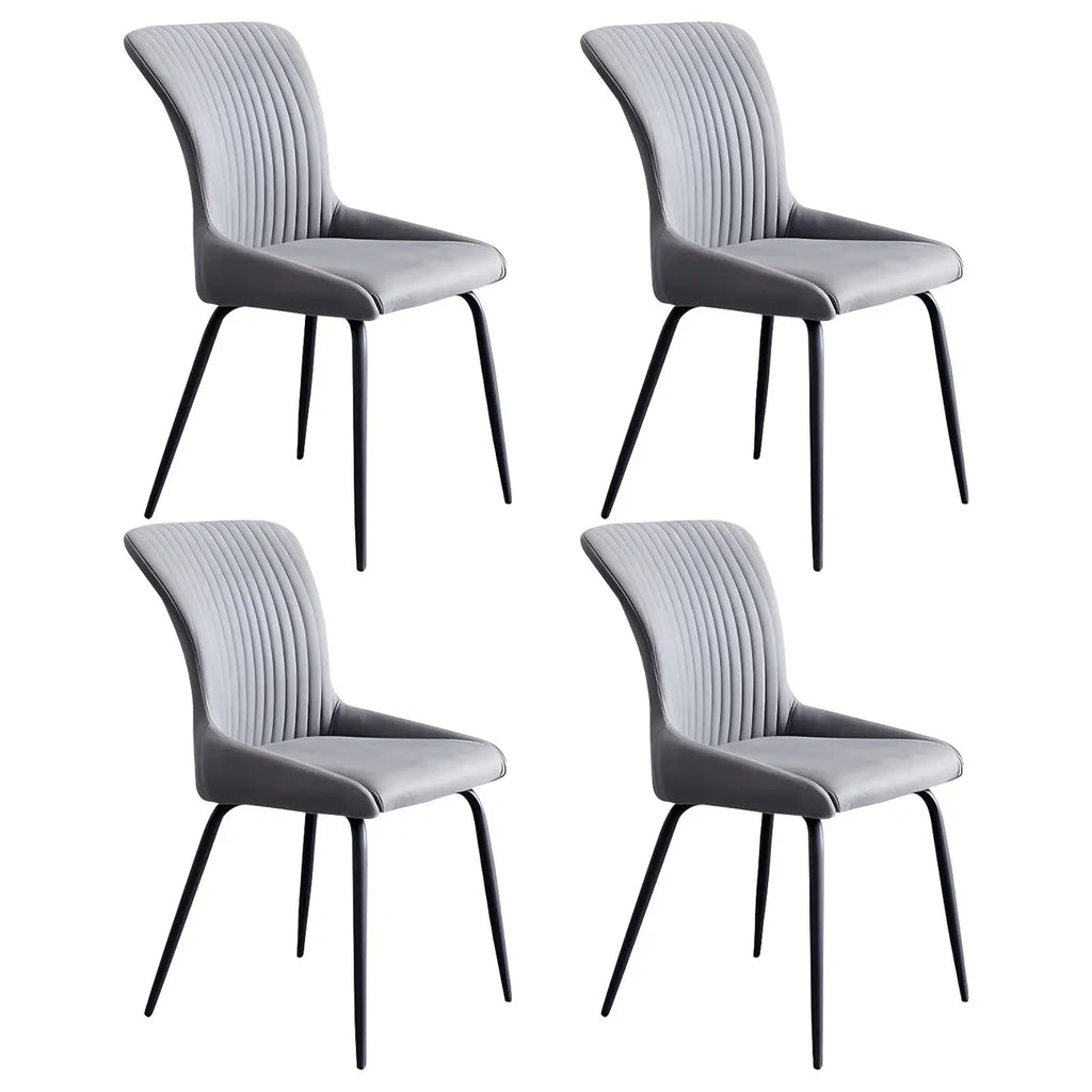 Chaises de cuisine/salle à manger industrielles gris foncé sans accoudoirs