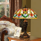 Lampe de table HomeyFad à 2 lumières avec dôme en verre et acier inoxydable de style vintage