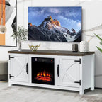 Meuble console de 147 cm avec foyer électrique pour téléviseurs jusqu'à 65 pouces