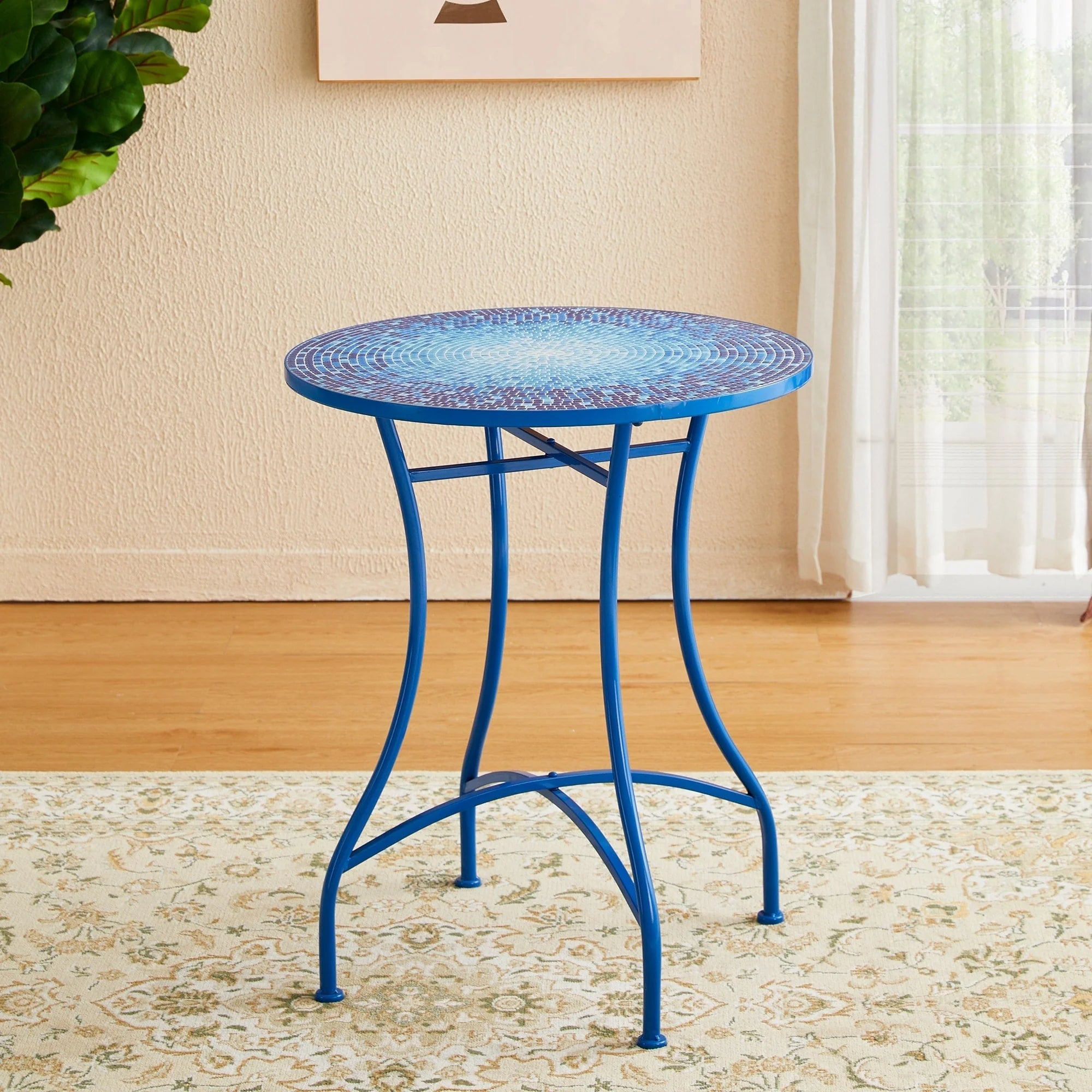 Ensemble bistrot pliant en métal Glitzhome pour extérieur, 3 pièces, table et chaises de patio