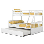 Lit superposé Gymax double sur grand avec lit gigogne double convertible