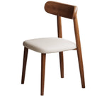 Chaise de salle à manger moderne en cuir sans accoudoirs et dossier bas