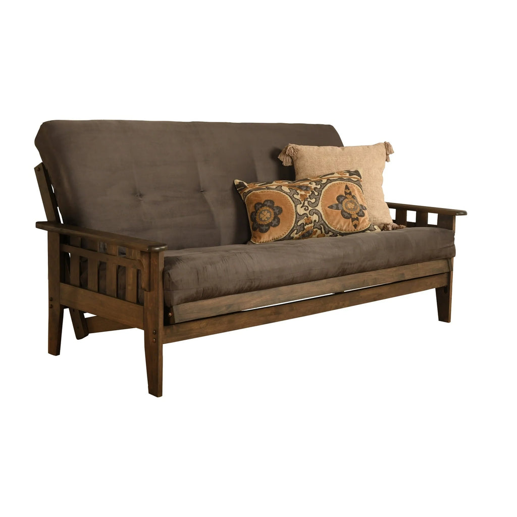 Ensemble futon Somette Tucson pleine grandeur en noyer rustique avec matelas
