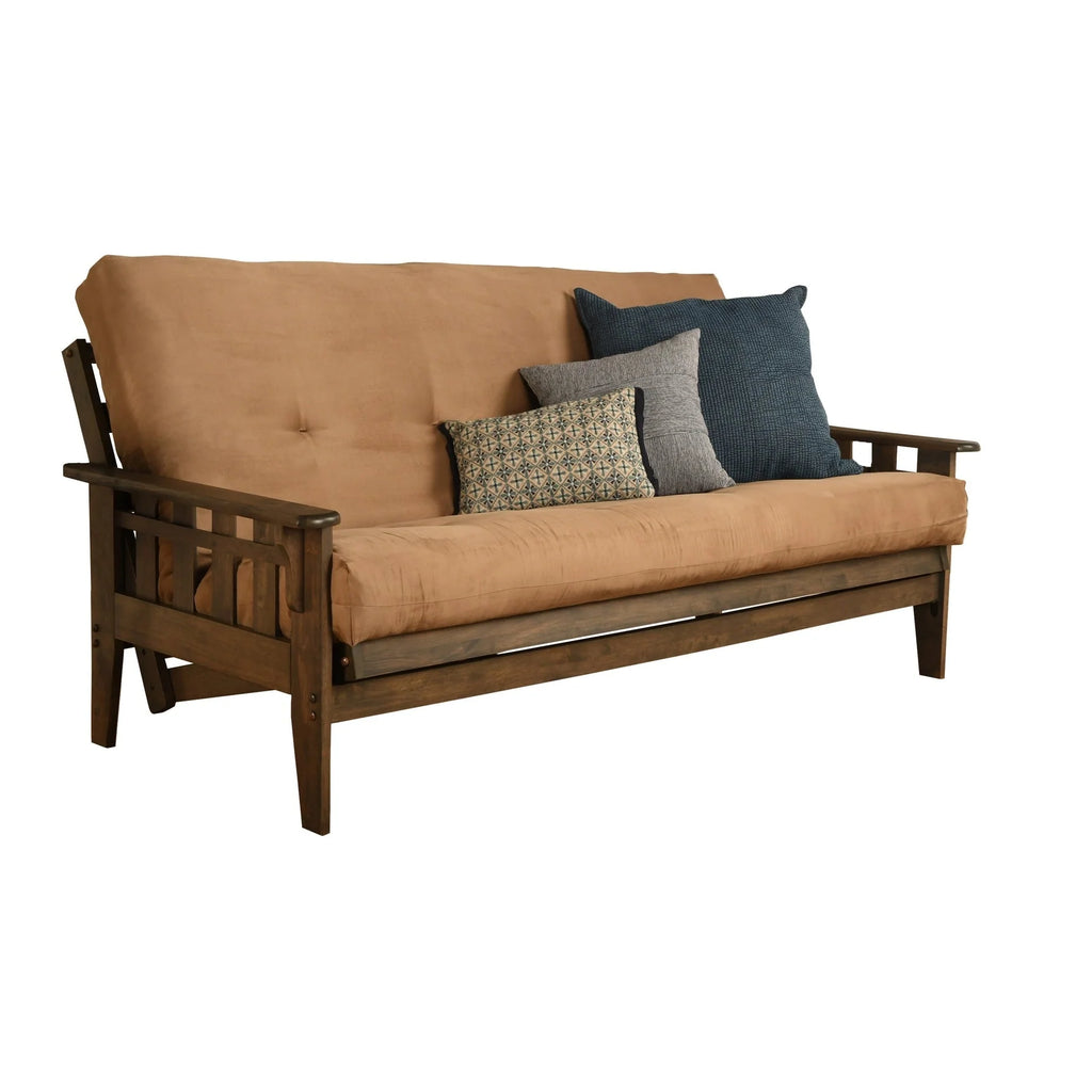 Ensemble futon Somette Tucson pleine grandeur en noyer rustique avec matelas