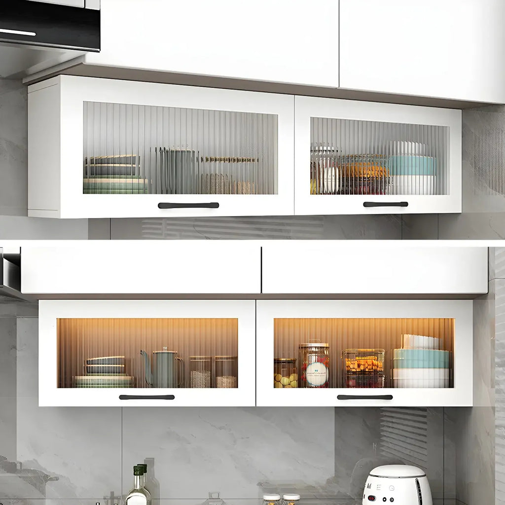 vaisselier mural en bois blanc pour cuisine