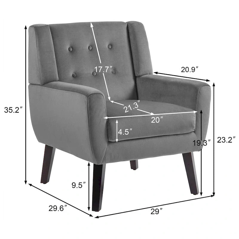 Lot de 2 fauteuils de salon en velours avec accoudoirs