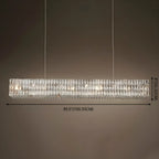 Suspension rectangulaire moderne en cristal clair