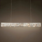 Suspension rectangulaire moderne en cristal clair