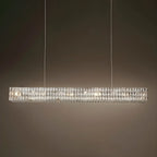 Suspension rectangulaire moderne en cristal clair