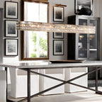 Suspension rectangulaire moderne en cristal clair