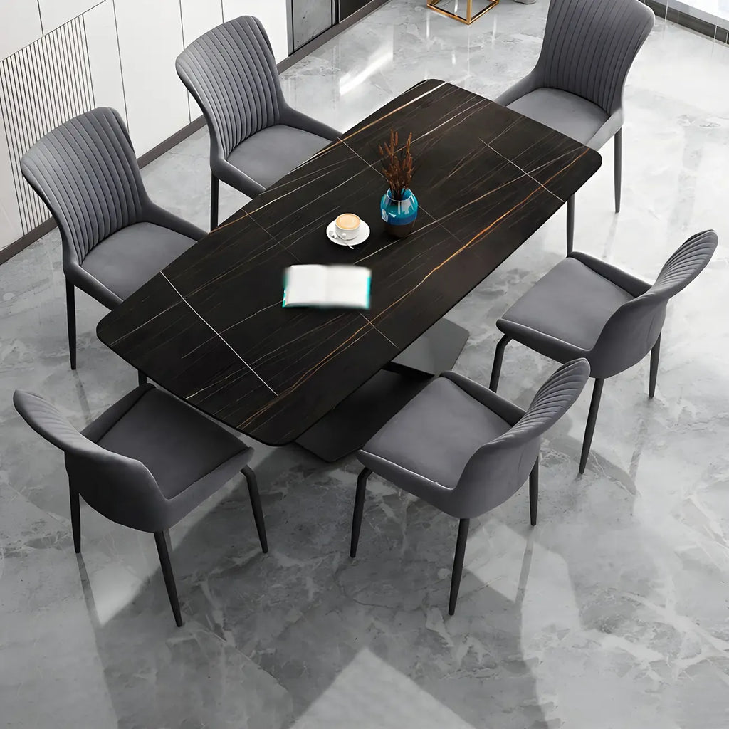 Chaises de cuisine/salle à manger industrielles gris foncé sans accoudoirs