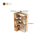 Bibliothèque d'angle en bois composite à 6 étagères