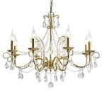 Lustre classique élégant en métal cristal doré
