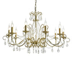 Lustre classique élégant en métal cristal doré
