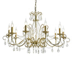 Lustre classique élégant en métal cristal doré