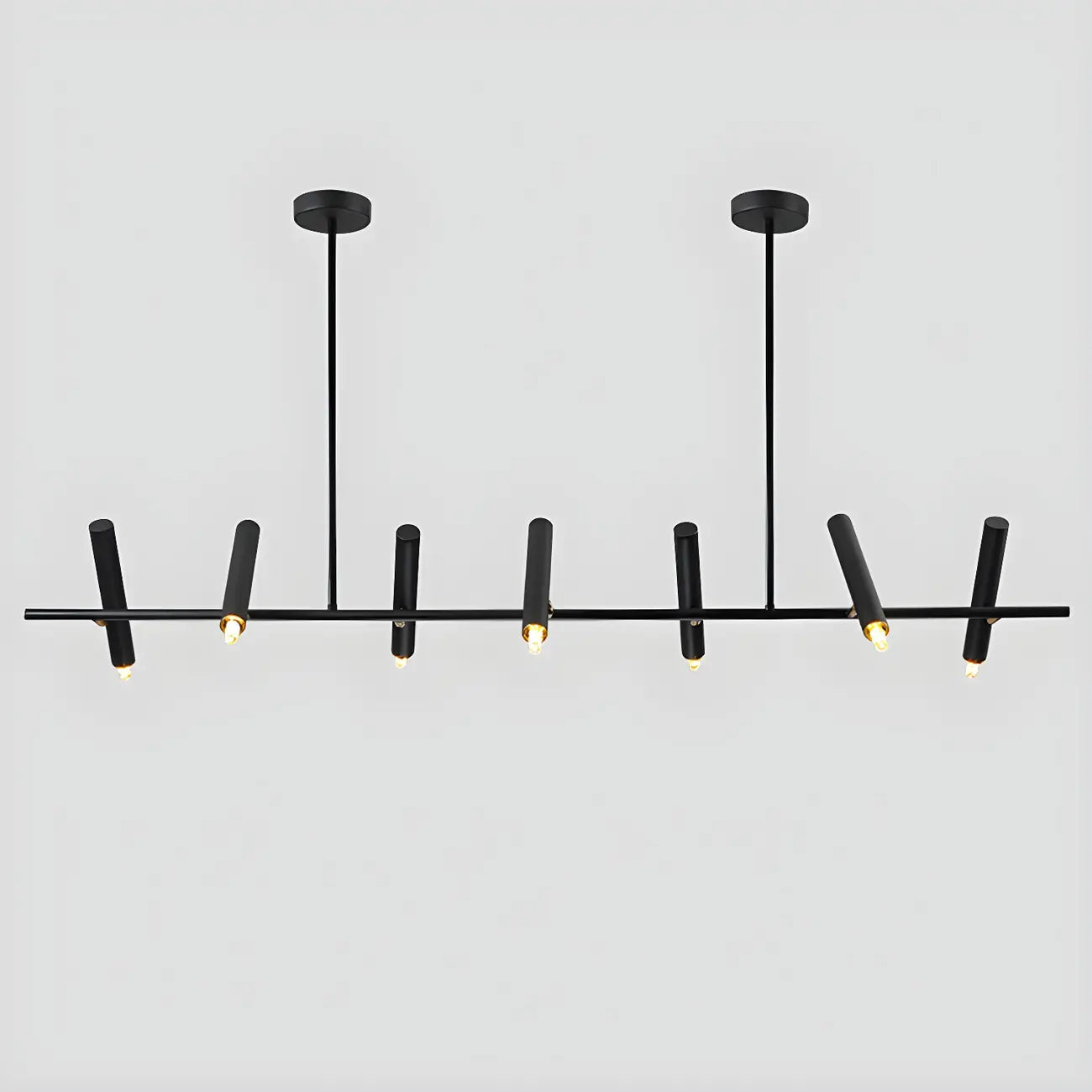 Suspension linéaire noire moderne pour îlot de cuisine