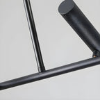 Suspension linéaire noire moderne pour îlot de cuisine