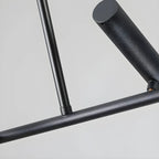 Suspension linéaire noire moderne pour îlot de cuisine