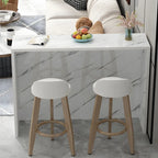 Table de bar rectangulaire blanche en bois pour salon