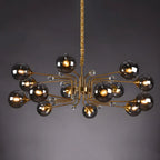 Lampadario a globo in vetro a 8 luci, stile Mid-Century Modern