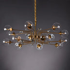 Lampadario a globo in vetro a 8 luci, stile Mid-Century Modern