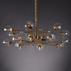 Lampadario a globo in vetro a 8 luci, stile Mid-Century Modern
