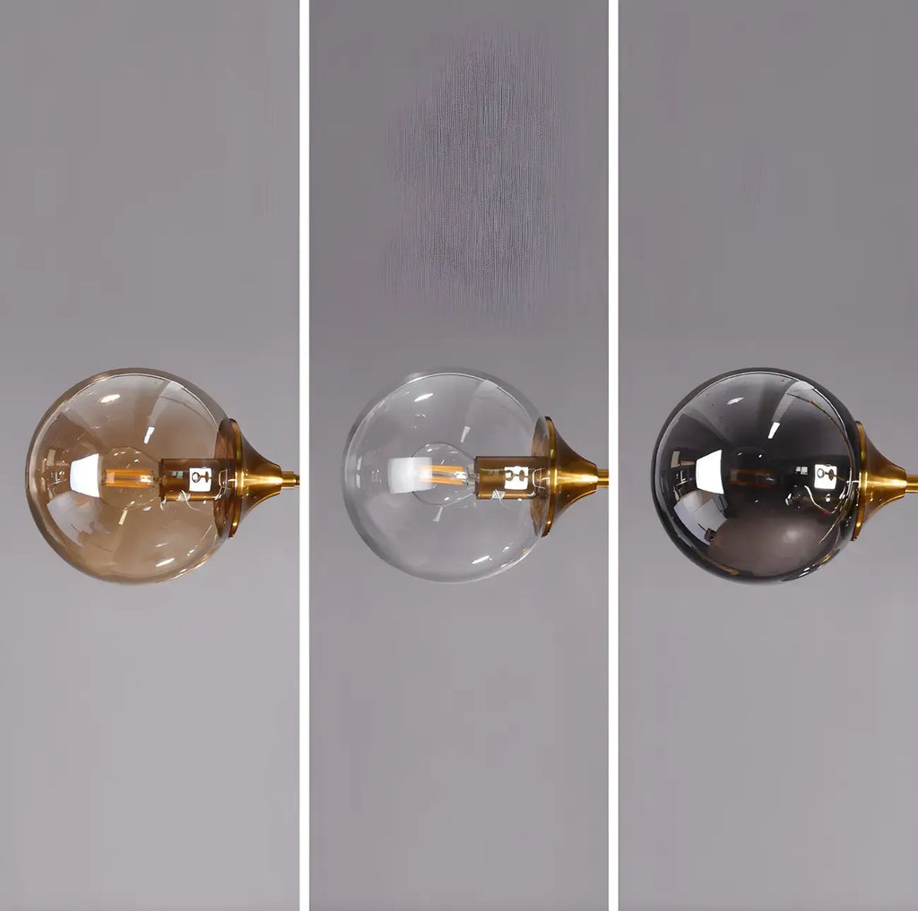Lampadario a globo in vetro a 8 luci, stile Mid-Century Modern
