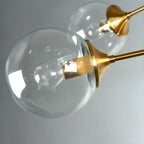 Lampadario a globo in vetro a 8 luci, stile Mid-Century Modern