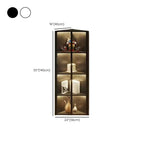 Vitrine d'angle moderne en métal gris et bois avec porte vitrée