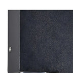Applique murale extérieure moderne géométrique en métal noir à LED